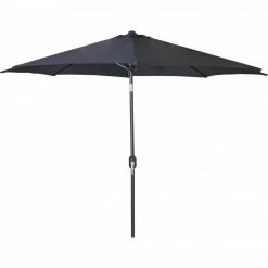 Umbrellas Jordan Manufacturing 9FT Steel Market Umbrella In Black