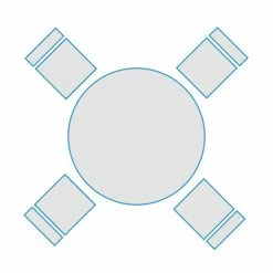 The Outdoor Patio Store 5pc Dining Cover Set | 1x Round Dining Table Cover, 4x Regular Chair Covers Patio Furniture Covers