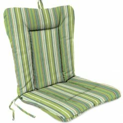 Jordan Manufacturing Outdoor Knife Edge Euro Style Chair Cushion- Sunbrella FOSTER SURFSIDE RAVEN