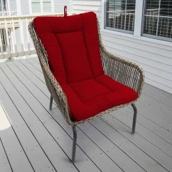 Jordan Manufacturing Outdoor Knife Edge Euro Style Chair Cushion-MCHUSK BERRY RICHLOOM Custom Order Cushions