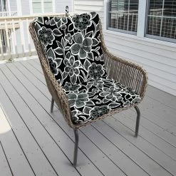 Jordan Manufacturing Outdoor Knife Edge Euro Style Chair Cushion-HALSEY SHADOW RICHLOOM