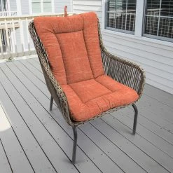 Jordan Manufacturing Custom Order Cushions Outdoor Knife Edge Euro Style Chair Cushion-TORY SUNSET RICHLOOM