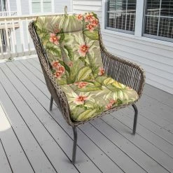 Jordan Manufacturing Outdoor Knife Edge Euro Style Chair Cushion-TAHITI SUNRISE RICHLOOM