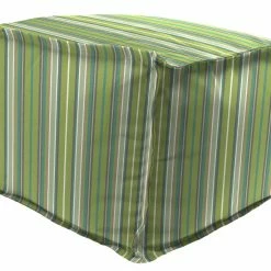 Jordan Manufacturing 20" Square Outdoor Bead Filled Pouf/Ottoman- Sunbrella FOSTER SURFSIDE RAVEN