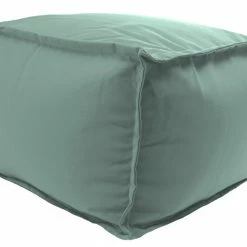 Jordan Manufacturing Custom Order Cushions 20" Square Outdoor Bead Filled Pouf/Ottoman- Sunbrella CANVAS SPA ACR GLEN RAVEN