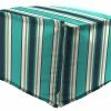 Jordan Manufacturing 20" Square Outdoor Bead Filled Pouf/Ottoman- Sunbrella TOKEN SURFSIDE GLEN RAVEN Custom Order Cushions