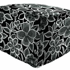Jordan Manufacturing Custom Order Cushions 20" Square Outdoor Bead Filled Pouf/Ottoman-HALSEY SHADOW RICHLOOM
