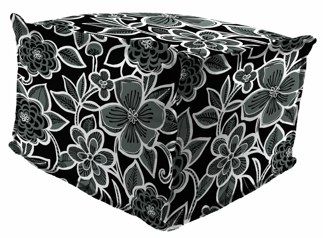 Jordan Manufacturing Custom Order Cushions 20" Square Outdoor Bead Filled Pouf/Ottoman-HALSEY SHADOW RICHLOOM 1 Jordan Manufacturing Custom Order Cushions 20" Square Outdoor Bead Filled Pouf/Ottoman-HALSEY SHADOW RICHLOOM