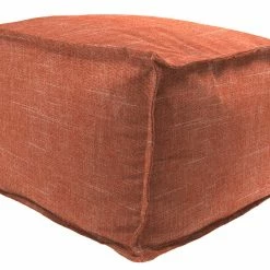 Jordan Manufacturing 20" Square Outdoor Bead Filled Pouf/Ottoman-TORY SUNSET RICHLOOM Custom Order Cushions
