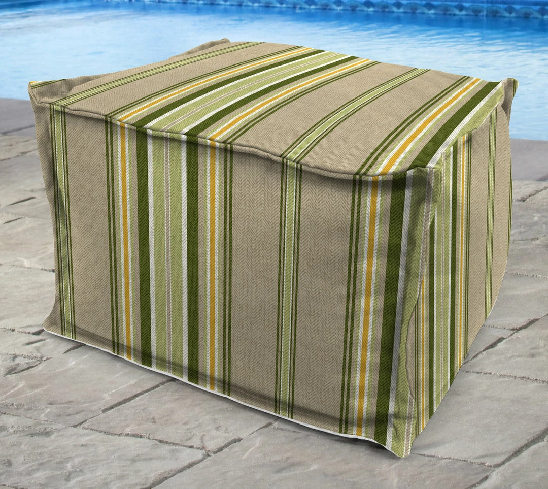 Jordan Manufacturing 20" Square Outdoor Bead Filled Pouf/Ottoman-TERRACE SUNRISE RICHLOOM Custom Order Cushions 2 Jordan Manufacturing 20" Square Outdoor Bead Filled Pouf/Ottoman-TERRACE SUNRISE RICHLOOM Custom Order Cushions