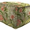 Jordan Manufacturing 20" Square Outdoor Bead Filled Pouf/Ottoman-TAHITI SUNRISE RICHLOOM Custom Order Cushions