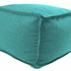 Jordan Manufacturing Custom Order Cushions 20" Square Outdoor Bead Filled Pouf/Ottoman-TORY CARIBE RICHLOOM