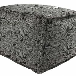Jordan Manufacturing 20" Square Outdoor Bead Filled Pouf/Ottoman-TALIA NOIR RICHLOOM