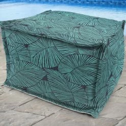 Jordan Manufacturing Custom Order Cushions 20" Square Outdoor Bead Filled Pouf/Ottoman-TALIA CARIBE RICHLOOM