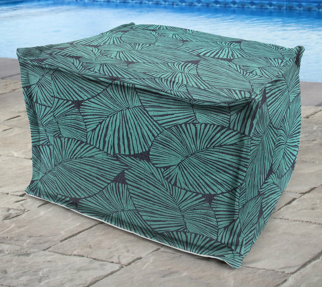 Jordan Manufacturing Custom Order Cushions 20" Square Outdoor Bead Filled Pouf/Ottoman-TALIA CARIBE RICHLOOM 2 Jordan Manufacturing Custom Order Cushions 20" Square Outdoor Bead Filled Pouf/Ottoman-TALIA CARIBE RICHLOOM