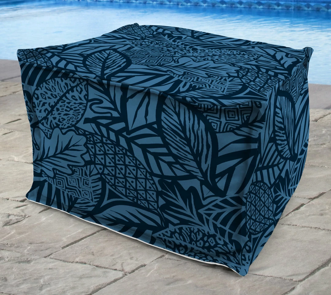 Jordan Manufacturing 20" Square Outdoor Bead Filled Pouf/Ottoman-MAVEN CAPRI Custom Order Cushions 2 Jordan Manufacturing 20" Square Outdoor Bead Filled Pouf/Ottoman-MAVEN CAPRI Custom Order Cushions
