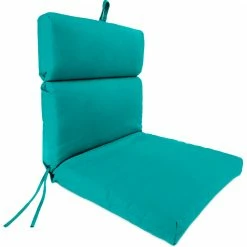 Jordan Manufacturing Custom Order Cushions Outdoor French Edge Dining Chair Cushion- Sunbrella CANVAS ARUBA GLEN RAVEN