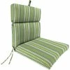 Jordan Manufacturing Custom Order Cushions Outdoor French Edge Dining Chair Cushion- Sunbrella FOSTER SURFSIDE RAVEN