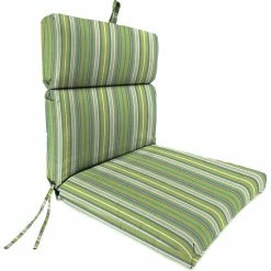 Jordan Manufacturing Custom Order Cushions Outdoor French Edge Dining Chair Cushion- Sunbrella FOSTER SURFSIDE RAVEN