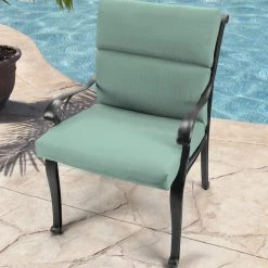 Jordan Manufacturing Outdoor French Edge Dining Chair Cushion- Sunbrella CANVAS SPA ACR GLEN RAVEN Custom Order Cushions