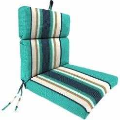 Jordan Manufacturing Outdoor French Edge Dining Chair Cushion- Sunbrella TOKEN SURFSIDE GLEN RAVEN Custom Order Cushions
