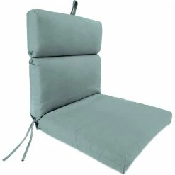 Jordan Manufacturing Outdoor French Edge Dining Chair Cushion- Sunbrella SHORE LINEN GLEN RAVEN