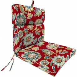 Jordan Manufacturing Custom Order Cushions Outdoor French Edge Dining Chair Cushion-DAELYN CHERRY RICHLOOM