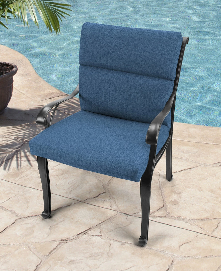 Jordan Manufacturing Outdoor French Edge Dining Chair Cushion-HUSK TEXTURE CAPRI RICHLOOM Custom Order Cushions 2 Jordan Manufacturing Outdoor French Edge Dining Chair Cushion-HUSK TEXTURE CAPRI RICHLOOM Custom Order Cushions