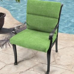 Jordan Manufacturing Custom Order Cushions Outdoor French Edge Dining Chair Cushion-TORY PALM RICHLOOM