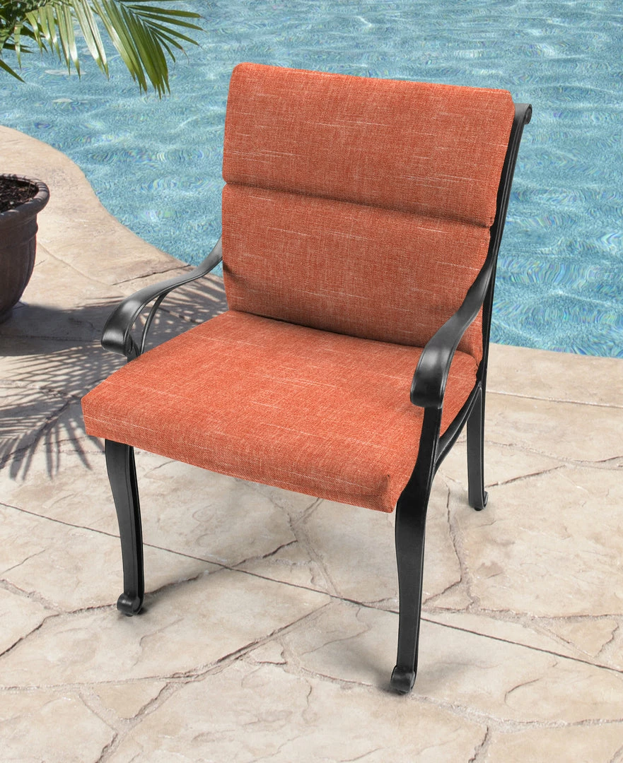 Jordan Manufacturing Outdoor French Edge Dining Chair Cushion-TORY SUNSET RICHLOOM 2 Jordan Manufacturing Outdoor French Edge Dining Chair Cushion-TORY SUNSET RICHLOOM