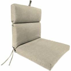 Jordan Manufacturing Outdoor French Edge Dining Chair Cushion-TORY BISQUE RICHLOOM