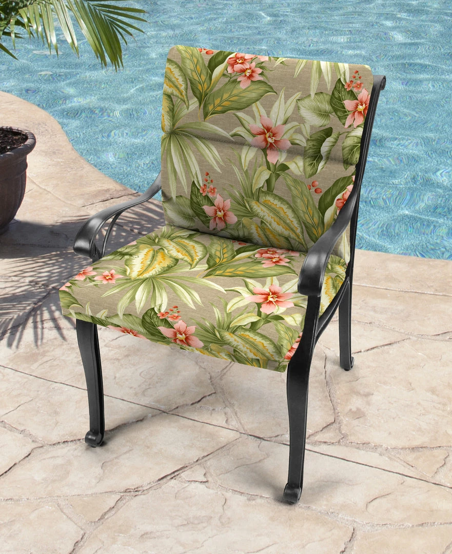 Jordan Manufacturing Outdoor French Edge Dining Chair Cushion-TAHITI SUNRISE RICHLOOM Custom Order Cushions 2 Jordan Manufacturing Outdoor French Edge Dining Chair Cushion-TAHITI SUNRISE RICHLOOM Custom Order Cushions
