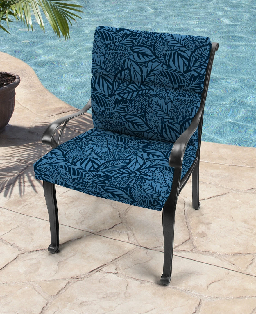 Jordan Manufacturing Outdoor French Edge Dining Chair Cushion-MAVEN CAPRI 2 Jordan Manufacturing Outdoor French Edge Dining Chair Cushion-MAVEN CAPRI