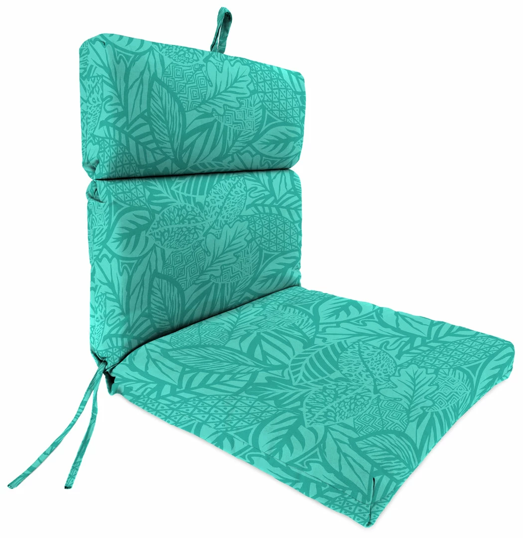 Jordan Manufacturing Outdoor French Edge Dining Chair Cushion-MAVEN LAGOON 1 Jordan Manufacturing Outdoor French Edge Dining Chair Cushion-MAVEN LAGOON