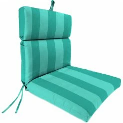 Jordan Manufacturing Outdoor French Edge Dining Chair Cushion-PREVIEW LAGOON Custom Order Cushions