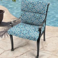 Jordan Manufacturing Custom Order Cushions Outdoor French Edge Dining Chair Cushion-MEDLO BAY RICHLOOM