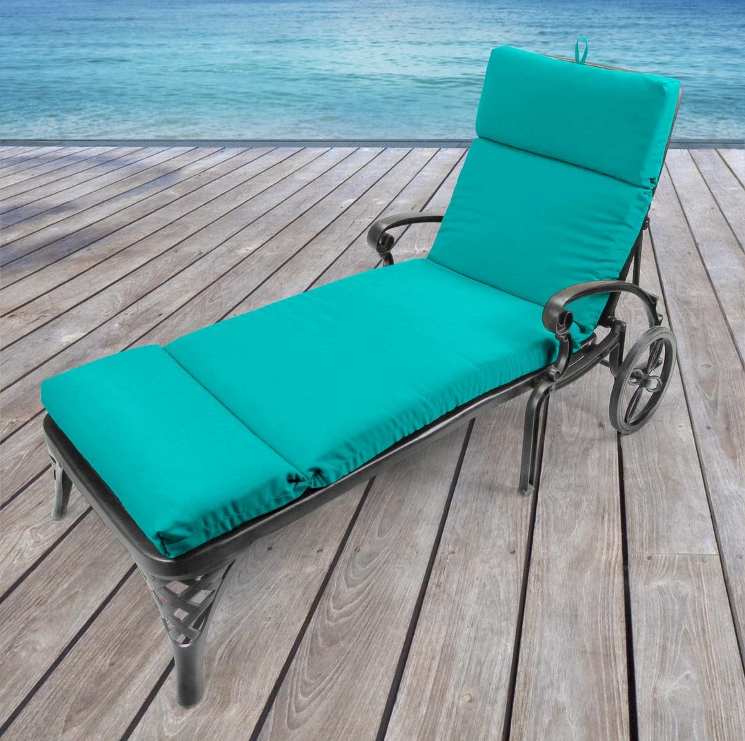 Jordan Manufacturing Custom Order Cushions Outdoor French Edge Chaise Lounge Cushion- Sunbrella CANVAS ARUBA GLEN RAVEN 2 Jordan Manufacturing Custom Order Cushions Outdoor French Edge Chaise Lounge Cushion- Sunbrella CANVAS ARUBA GLEN RAVEN