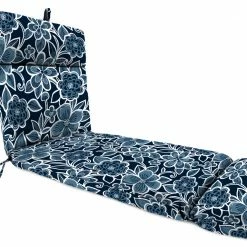 Jordan Manufacturing Custom Order Cushions Outdoor French Edge Chaise Lounge Cushion-HALSEY NAVY RICHLOOM