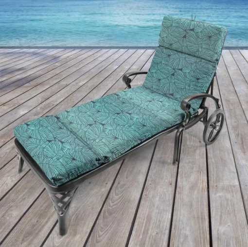 Jordan Manufacturing Custom Order Cushions Outdoor French Edge Chaise Lounge Cushion-TALIA CARIBE RICHLOOM