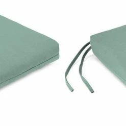 Jordan Manufacturing Set Of 2 Outdoor French Edge Seat Cushions- Sunbrella CANVAS SPA ACR GLEN RAVEN