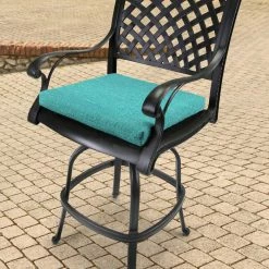 Jordan Manufacturing Outdoor French Edge Seat Cushion-TORY CARIBE RICHLOOM