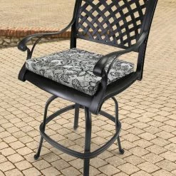 Jordan Manufacturing Custom Order Cushions Outdoor French Edge Seat Cushion-COPELAND NOIR RICHLOOM