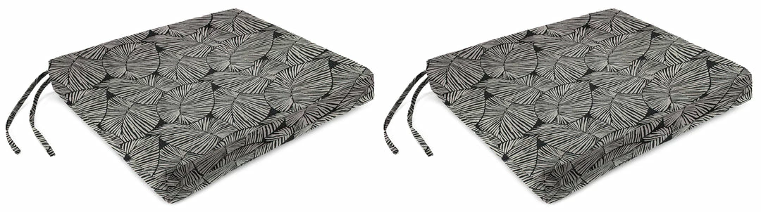 Jordan Manufacturing Custom Order Cushions Outdoor French Edge Seat Cushion-TALIA NOIR RICHLOOM 1 Jordan Manufacturing Custom Order Cushions Outdoor French Edge Seat Cushion-TALIA NOIR RICHLOOM