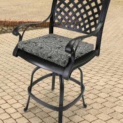 Jordan Manufacturing Custom Order Cushions Outdoor French Edge Seat Cushion-TALIA NOIR RICHLOOM