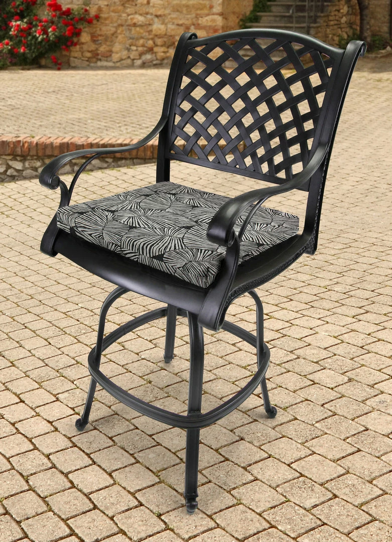 Jordan Manufacturing Custom Order Cushions Outdoor French Edge Seat Cushion-TALIA NOIR RICHLOOM 2 Jordan Manufacturing Custom Order Cushions Outdoor French Edge Seat Cushion-TALIA NOIR RICHLOOM