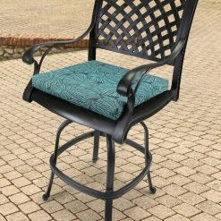 Jordan Manufacturing Outdoor French Edge Seat Cushion-TALIA CARIBE RICHLOOM