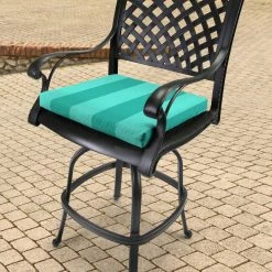Jordan Manufacturing Custom Order Cushions Outdoor French Edge Seat Cushion-PREVIEW LAGOON