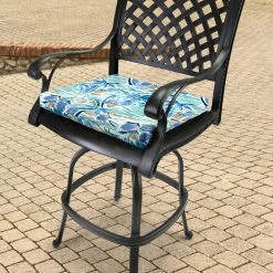 Jordan Manufacturing Custom Order Cushions Outdoor French Edge Seat Cushion-BALLYFIN BAY BLUE RICHLOOM