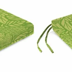 Jordan Manufacturing Outdoor French Edge Seat Cushion-MAVEN LEAF RICHLOOM Custom Order Cushions