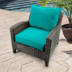 Jordan Manufacturing Outdoor 2PC Deep Seat Chair Cushion- Sunbrella CANVAS ARUBA GLEN RAVEN Custom Order Cushions